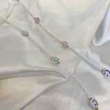 Cadena Chaquiron y Happy Face Blanca